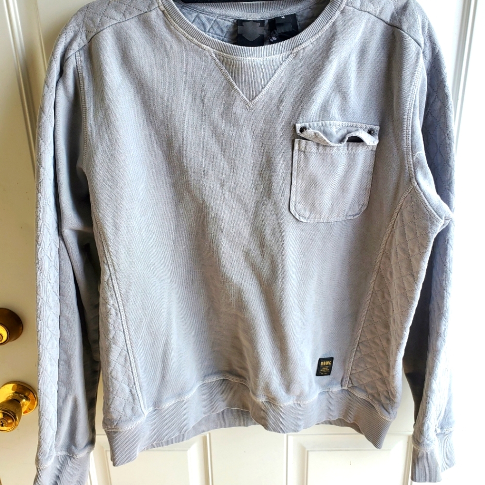 Harley Davidson Quilted Pull Over Grey so Medium